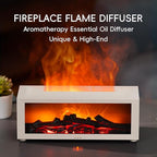 YALEDI Essential Oil Diffuser, 7 Colors Fireplace Flame Fire Oil Diffuser, 150ml Ultrasonic Aromatherapy Humidifier, Scent Diffuser with Remote Control & Timer for Home,Bedroom,Office,Yoga (White)