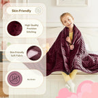 CuteKing Weighted Blanket - 40"x60" 7lbs Minky Dots Heavy Blanket with Glass Beads Soft Breathable for All-Season Summer Fall Winter Thick Comfort for Rest