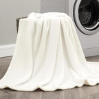 BEDELITE Fleece Blanket Full Size Cream Throw Blankets for Couch & Bed, Luxury Plush Cozy Fuzzy Blanket 84x90 inches, Super Soft Warm Lightweight Throw Blanket for Travel Camping