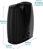 Everlasting Comfort 6L Humidifiers for Bedroom, Quiet 50HR Runtime No-Filter Supersized Cool Mist Humidifier Large Room for Whole House, Plants, Baby Nursery, Allergies, Dry Skin, Congestion, Indoor