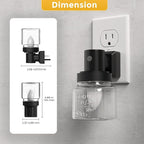 L LOHAS LED Night Lights Plug Into Wall, 2 Pack Mason Jar Nightlight, Dusk to Dawn Sensor, Soft White 3000K, 350°Rotating Mason Jar Nightlight with Farmhouse for Home Vintage Decor