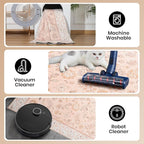 CRYPTOLITE Area Rug for Living Room, 9x12 Machine Washable Non Slip Large Faux Wool Throw Rug, Low Pile & Non-Shedding Boho Large Carpet Rugs for for Dining Room, Bedroom, Office (Cinnamon)