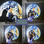 Moon Projector Night Light, USB Powered 360 Degree Moon Lamp Romantic Atmosphere Night Light Projector for Bedroomr, Gift for Kids Moon Lover Couples Selfie Wall Ceiling Decor with Earth