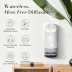 JCLOUD Plug in Diffuser Covers Up to 500 Sq. Ft. for Home, Office, Spa – Waterless Scent Diffuser Starter Kit with Royal Serenity Essential Oil Inspired by Luxury Hotel 140mL, White