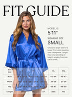 Turquaz Women's Bride Bridesmaids Silky Robe Satin Kimono Robes for Women Lingerie