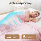 Wemore Minky Dot Weighted Blanket for Adults Queen Size 12 lbs, Soft Cozy Heavy Blanket for Bed and Couch, Breathable Blanket for All-Season with Glass Beads, Pink 60 x 80 inches