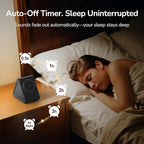 Housbay Sound Machine with Magnetic Wireless Charger for iPhone, 2-in-1 Design for Clutter-Free Nightstand, Dual-Speaker Stereo Sound for Sleeping - Black