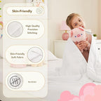 CuteKing Weighted Blanket - Weighted Blanket with Premium Glass Beads - Breathable Heavy Blanket for Comfort Sleep - Thick Blanket All Season (10lbs, 48"x72", White)