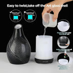 INRORANS Star River Aromatherapy Diffuser - 160ml Ultrasonic Essential Oil Diffuser with 7-Color LED Night Light, Cool Mist Humidifier, Intermittent Mode & Auto Shut-Off for Home, Gift