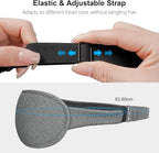 Gritin 100% Blackout Sleep Eye Mask for Women Men,Zero Eye Pressure Sleeping Mask-Ergonomic Design 3D Cutout Eye Movement and Eyelash Friendly Night Blindfold,Ultra Soft&Comfortable for Sleeping-Grey
