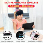 Joythink Kids Bluetooth Headband Headphones Sleep Mask Wireless Earphones Built in Thin Speaker Adjustable Sports Headset Sleep Headband for Girls Boys Toddler Children Baby Airplane Travel Study