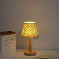 WSYEAR Flowers Cute Small Table Lamp, Boho Floral Table Lamps for Bedroom, Bedside Small Table Lamp for Small Space, Farmhouse Mini Table Lamp for Bedroom, Living Room