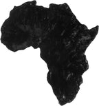 Lith Home African Decor for Home/Faux Rabbit Fur Area Rug Throw/Client Call It Impactful Gift - Soft Plush Luxurious Nursery, Living and Bedroom Floor, Chair Couch Sofa Bed Cover- 6x6 ft (Black)