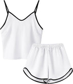 Girls & Women Silk Pajamas Set Satin Camisole Sleepwear 2 Piece Pjs, 3 Years - Women XXL