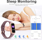 Fitness Tracker with 24/7 Heart Rate, Blood Oxygen Blood Pressure Sleep Monitor, Activity Trackers 5 ATM Waterproof,Step Calorie Counter Pedometer Health Smart Watch for Women Men
