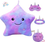 Throw Pillows for Bedroom Couch Living Room Decor Home Bed Sofa Chair Birthday Holiday, Custom Soft Decorative Star Pillow Cover, Cute Purple Colorful Throw Pillow Inserts Sets