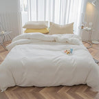 Cottonight White Comforter Sets Queen Pure White Bedding Comforter Queen Size Quilts Blanket Ultra Soft Breathabe Solid Bedding Set for Women Men Adults Teens