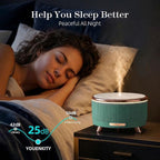 500ML Large Capacity Essential Oil Diffuser, Ultrasonic Aromatherapy Diffuser with 7 Color LED Lights with Remote Control, Cool Mist Humidifier, Timed Mist, Auto Shut-Off (Emerald)