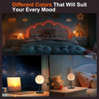 Moon Lamp LED Night Light - Dimmable Bedside Lamps Small Modern Bedroom Lamp LED Desk Light with 25 Lighting Modes 3D Printed Realistic Moon Surface - Perfect for Girls Boys Kids Birthday