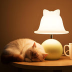 Joyzy Bell Table Lamp for Bedroom,Desk Bedside Small Lamps for Living Room Night Stands Lights Vintage Mushroom Lighting Decor Cute Modern Light,Unique Aesthetic Home Living Room Decor