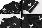Umeyda Women & Girls Pajamas Set, Soft Satin Lightweight Silk Button-Down Top with Shorts 2 Piece PJS for Mom Boys Kids Gifts