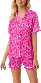 Girls & Womens Satin Pajamas Set, Silk Button-Down Sleepwear 2 Piece Nightwear, 3 Years - Women XXL