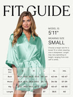 Turquaz Women's Bride Bridesmaids Silky Robe Satin Kimono Robes for Women Lingerie