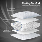Utopia Bedding Shredded Memory Foam Pillows (King), Cooling Adjustable Bed Pillows for Sleeping with Washable Pillow Case, Back, Stomach and Side Sleeper Pillow, Plush and Supportive (1 Pack)