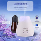 HAPPTWS Essential Oil Diffuser - Waterless Diffuser 3 Timer Settings Battery Powered for Bedroom Yoga Room Toilet Pet Room White