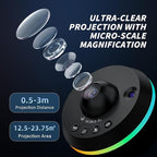 Galaxy Projector, Star Projector Home Planetarium with 1 Glass Projection Disc, 180° Rotatable Starry Sky Night Light with Meteor Effects & Light Strip for Bedroom, Kids & Adults Gift