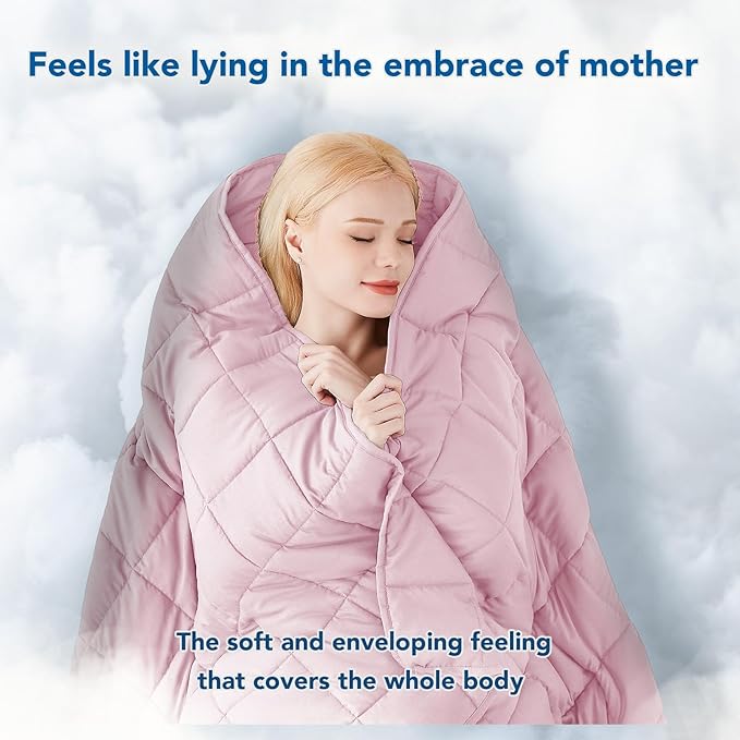 Topcee Weighted Blanket (5 lbs, 36" x 48") Cooling Throw Heavy Blanket for Sleeping Apply to 40-60 lbs, Soft Thick Breathable Blanket with Glass Bead, Easy Care