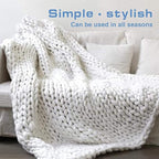 Chunky Knit Blanket,Chunky Knit Throw In Natural,Cosy Throw Blankets,Handmade Chunky Knit Blanket,Beautiful Home Decor Throw,for Bedroom,Living Room,Yoga Mat Rug ( Color : Beige , Size : 150x200cm )