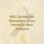 Natural Milan Genuine Sheepskin Area Rugs with Thick and Lush Pile, Fluffy Sheep Fur Rug with Anti-Skid Backing for Bedroom Living Room, Single Pelt, Ivory 2 ft x 3 ft