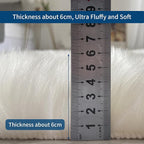 HOMBYS 10x10 Oversized Faux Fur Area Rug for Living Room Bedroom, Super Soft & Fluffy White Faux Sheepskin Play Carpet for Kids Children, Luxury Plush Furry Décor Shaggy Feet Mat for Bedside