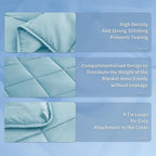 Topcee Weighted Blanket for Adults (15 lbs, 48" x 72") Twin Size Soft Cooling Heavy Blanket Sleeping, Apply to 130-160 lbs Body, Thick Breathable Blanket with Glass Bead, Easy Care