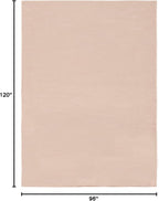 SAFAVIEH Washable Rug Faux Rabbit Fur Shag Collection - 8' x 10', Beige, Slip Resistant & Easy Cleaning, Ideal for Living Room, Bedroom, Dining Space (FRF976B)