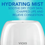 Vicks Humidifier 3-in-1 SleepyTime Cool Mist Humidifier for Baby & Kids Rooms with Color Changing Night Light and Essential Oil Diffuser, White