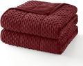 Topcee Weighted Blanket for Adults (15lbs 48"x72"), Minky Dots Heavy Blanket for Woman, Man Sleeping, Soft, Cozy and Cooling Weighted Throw Blankets, Machine Washable, Burgundy