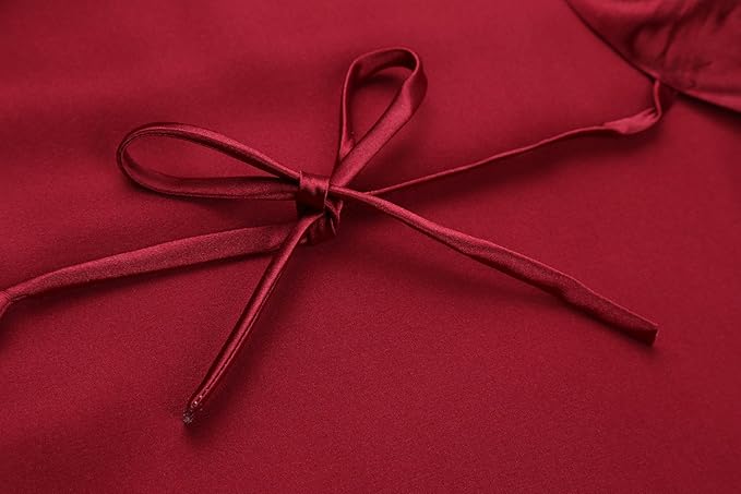 Women's Pure Color Satin Kimono Robe Short Bridesmaids Robe Dressing Gown