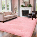 Pink Area Rugs 8x10 for Living Room, Large Fluffy Shag Rug for Bedroom, Kids Room Decor, Big Cute Furry Carpet for Teen Girls, Baby Nursery, Soft Fuzzy Cozy Carpets for Playroom, Upgrade Anti-Skid