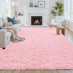 5x7 Area Rugs for Living Room Rug: Soft Fluffy Shag Pink Rugs for Bedroom, Non-Slip Large Fuzzy Plush Rug Indoor Floor Carpet for Nursery Kids Boys Girls Room, Dorms, Playroom, Modern Home Decor