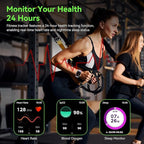 Smart Watch for Men Women, 1.85" HD Fitness Tracker with Bluetooth Calls, 5 ATM Waterproof, 130+ Sport Modes, 24/7 Heart Rate/Sleep Monitor, Pedometer, Calories, Smartwatch for Android iOS (Purple)