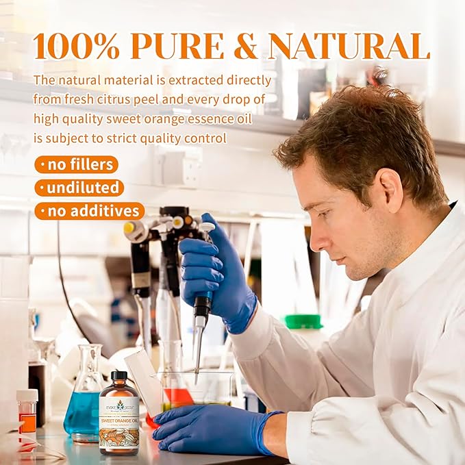 EVOKE OCCU Orange Essential Oil for Clean Diffuser Hair Spray, DIY Candle and Soap - 4 Fl Oz