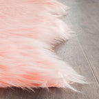 SAFAVIEH Faux Sheep Skin Collection 5' x 8' Pink FSS115G Silken Glam 2.35-inch Thick Area Rug