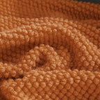 LOMAO Knitted Throw Blanket with Tassels Bubble Textured Lightweight Throws for Couch Cover Home Decor (Orange, 60x80)