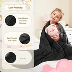 CuteKing Weighted Blanket (10lbs, 48"x72", Grey) Heavy Blanket for 90-100lbs, Breathable Microfiber Material with Glass Beads All-Season Summer Fall Winter Soft Thick