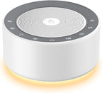 Kipcush White Noise Machine with Night Light – Nursery Sound Machine with Soft Non-Glare Lamp, 30 Soothing Sounds, 8 Color Lights, Up to 8-Hour Timer for Baby & Adults