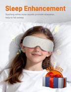 EVA BELLE Eye Mask Sleeping Mask for Computer Users, Christmas Birthday Gifts for Women Men Teenagers Old Man, Sleep Improvement with Bluetooth Music, Sleep Mask for Eye Strain, Gray