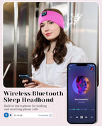 Perytong Sleep Headphones Bluetooth Headband Sleeping Headphones Wireless Sleep Headband with Comfortable Earbuds for Side Sleepers, Sleeping Eye Mask for Women Men Workout Running