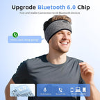 2 Pack Sleep Headphones Bluetooth 6.0 Headband, 20Hr Headband Headphones with HD Stereo Speakers, Sports Wireless Earphones for Side Sleepers Workout Yoga Travel Meditation, Gifts for Women Men